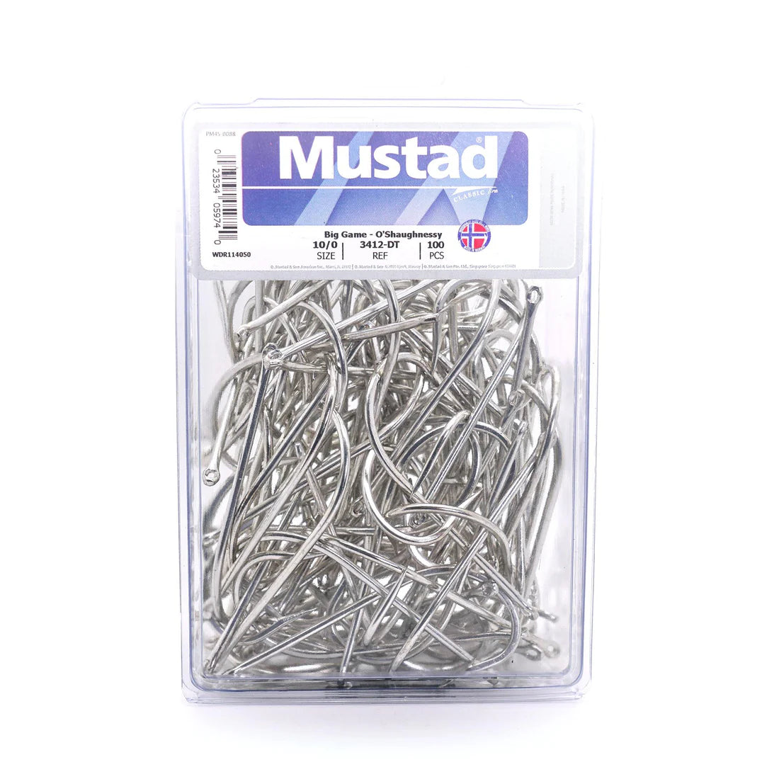 Mustad 3412-DT 100 Pack O'Shaughnessy Needle Eye "Cedar Plug" Hooks