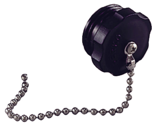 Perko Spare Plug Water Inlet Fitting with Cap and Chain - 1/2" Pipe Size.