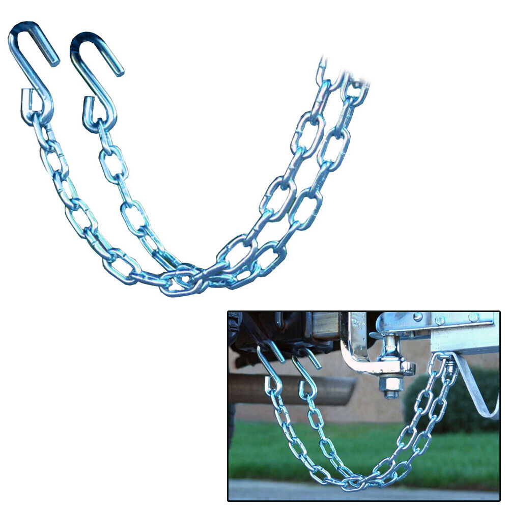 WaterLand Boat Trailer Safety Security Chain (Set of 2) 1/4" x 27" 5,000 Pound.