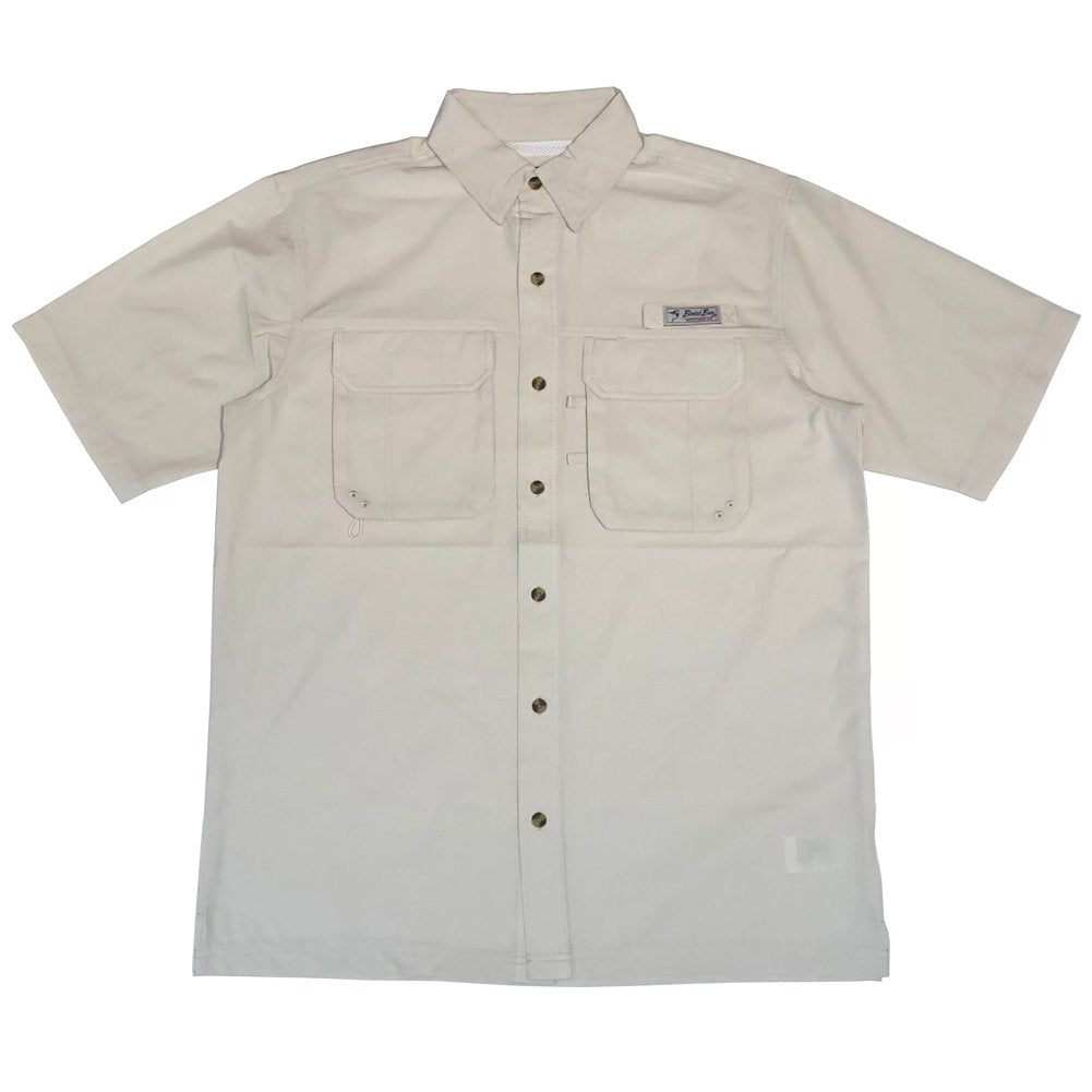 Bimini Bay Flats III BloodGuard Short Sleeve Shirts - Stone White Small