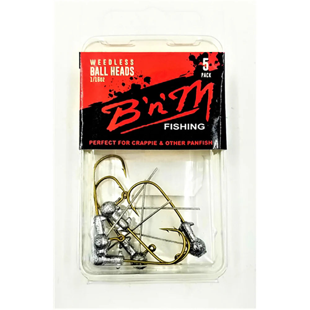 B&M Unpainted Weedless Ball Head Jig