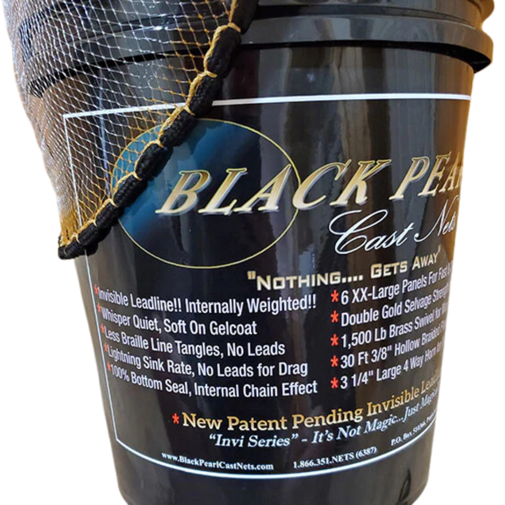 Black Pearl "Invi Series" Cast Net 1.65lb Per Foot