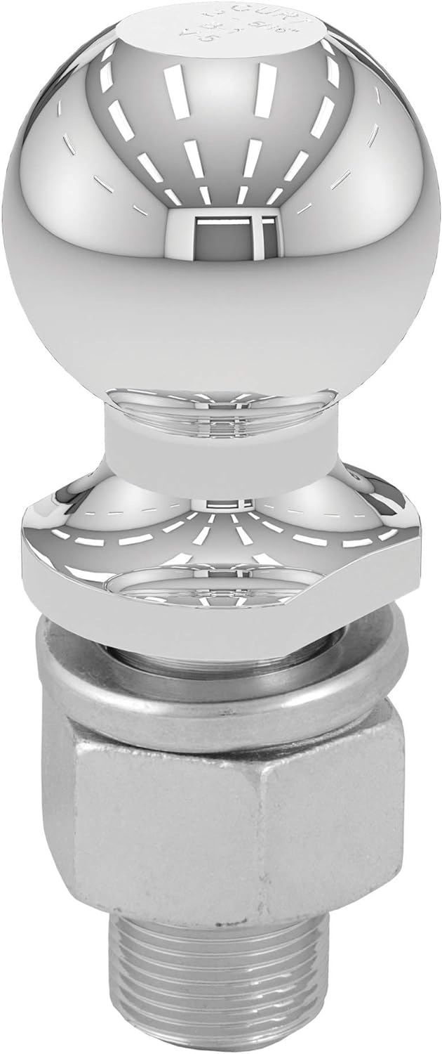 Curt Chrome Trailer Hitch Ball, 10,000 lbs, 2-5/16" Inch Diameter, 1-1/4" x 2-1/8" Inch Shank