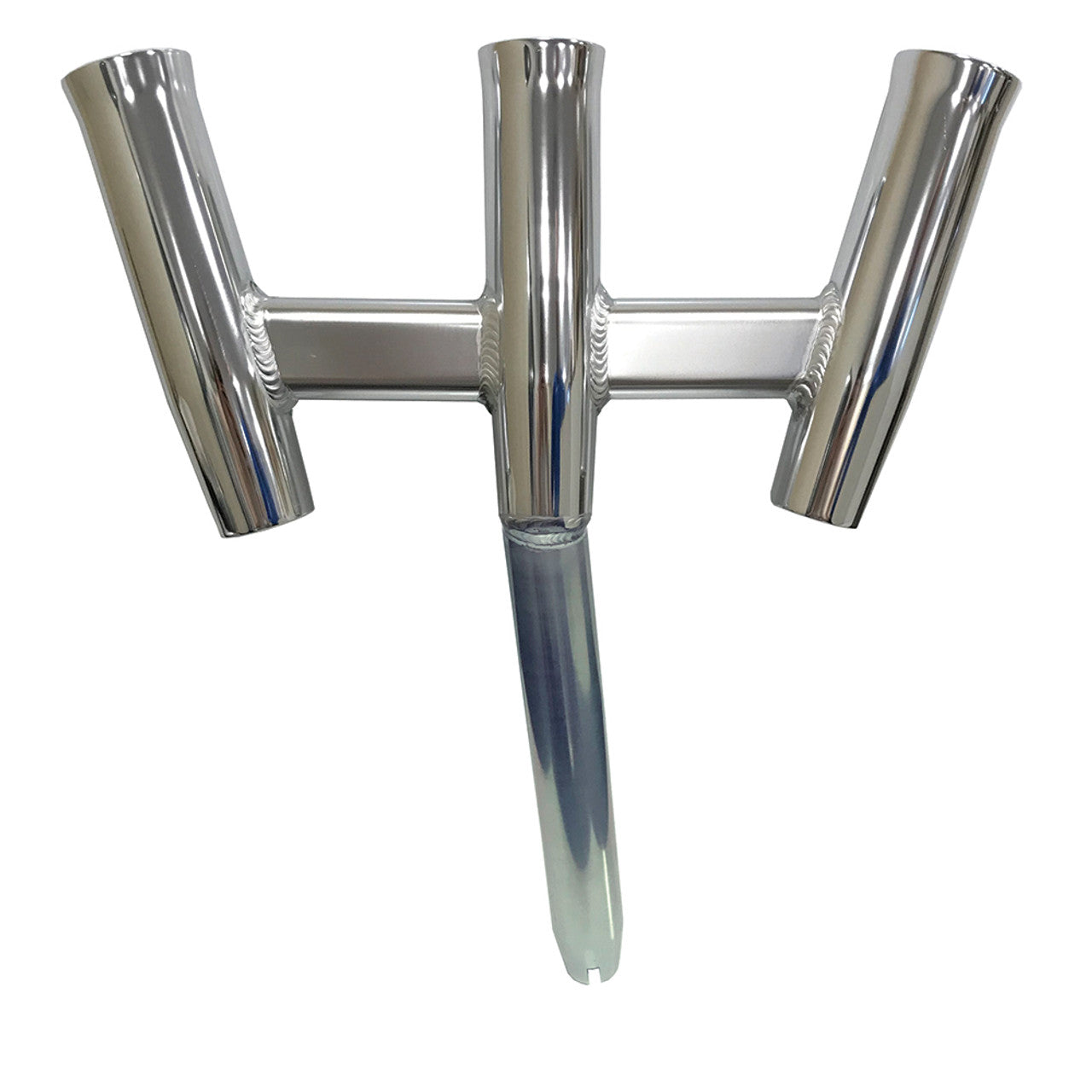 Tigress GS Trident Rod Holder - Bent Butt - Polished Aluminum.