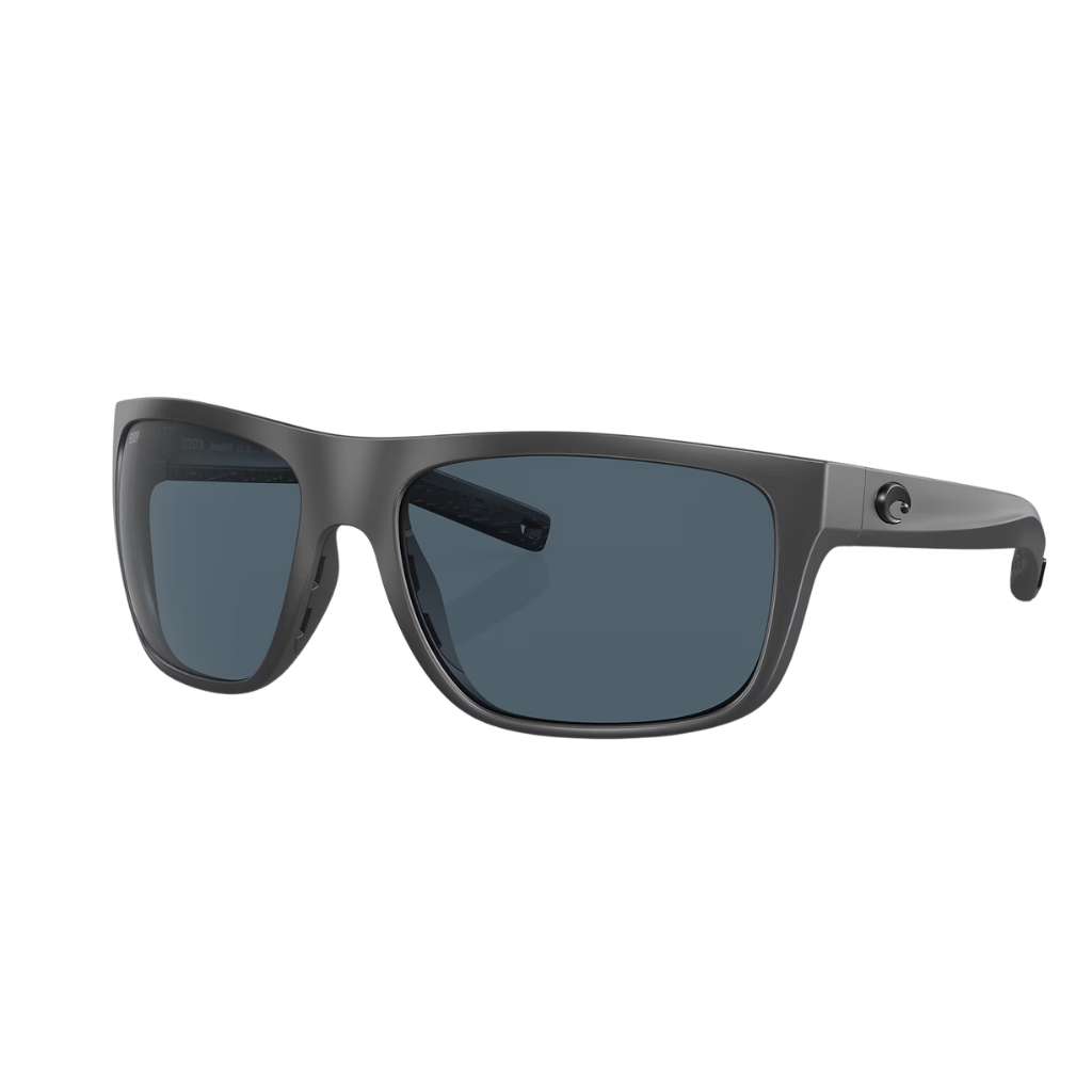 Costa Broadbill Polarized Matte Gray Sunglasses 580P