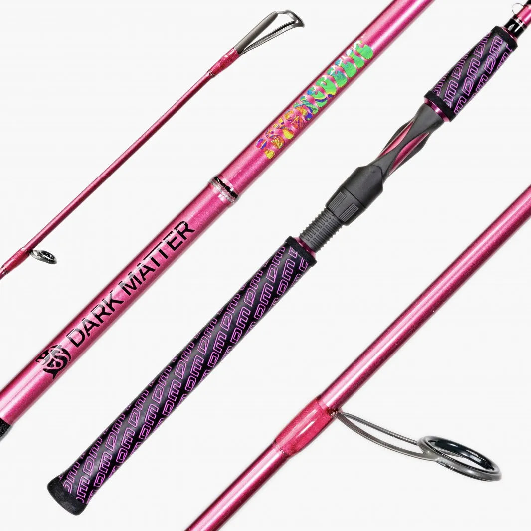 Dark Matter P7IS-MH-PINK Psychedelic Inshore Spinning Rod 7' 10-17lb.