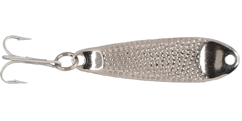 Hopkins Shorty Hammered Spoon w/Plain Treble, 2 3/4", 1 oz, Stainless Steel