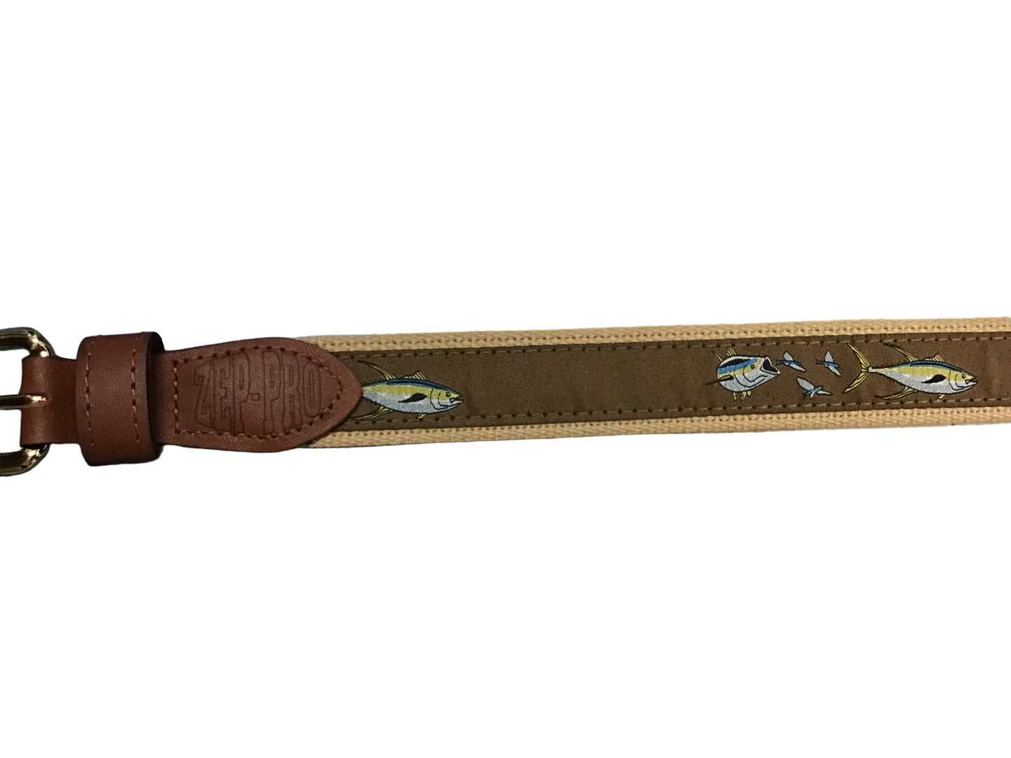 Zep-Pro Ribbon Belt Brown Yellowfin Tuna Chase Belt