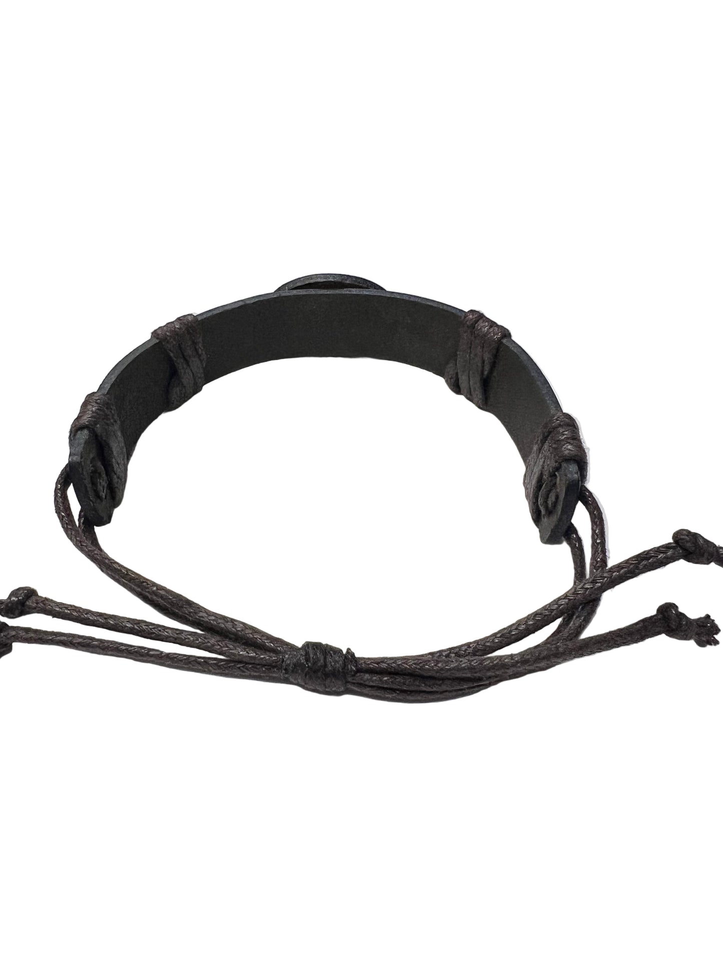 Zep-Pro 5/8"Burnished Leather Dolphin Mahi Concho Bracelet.