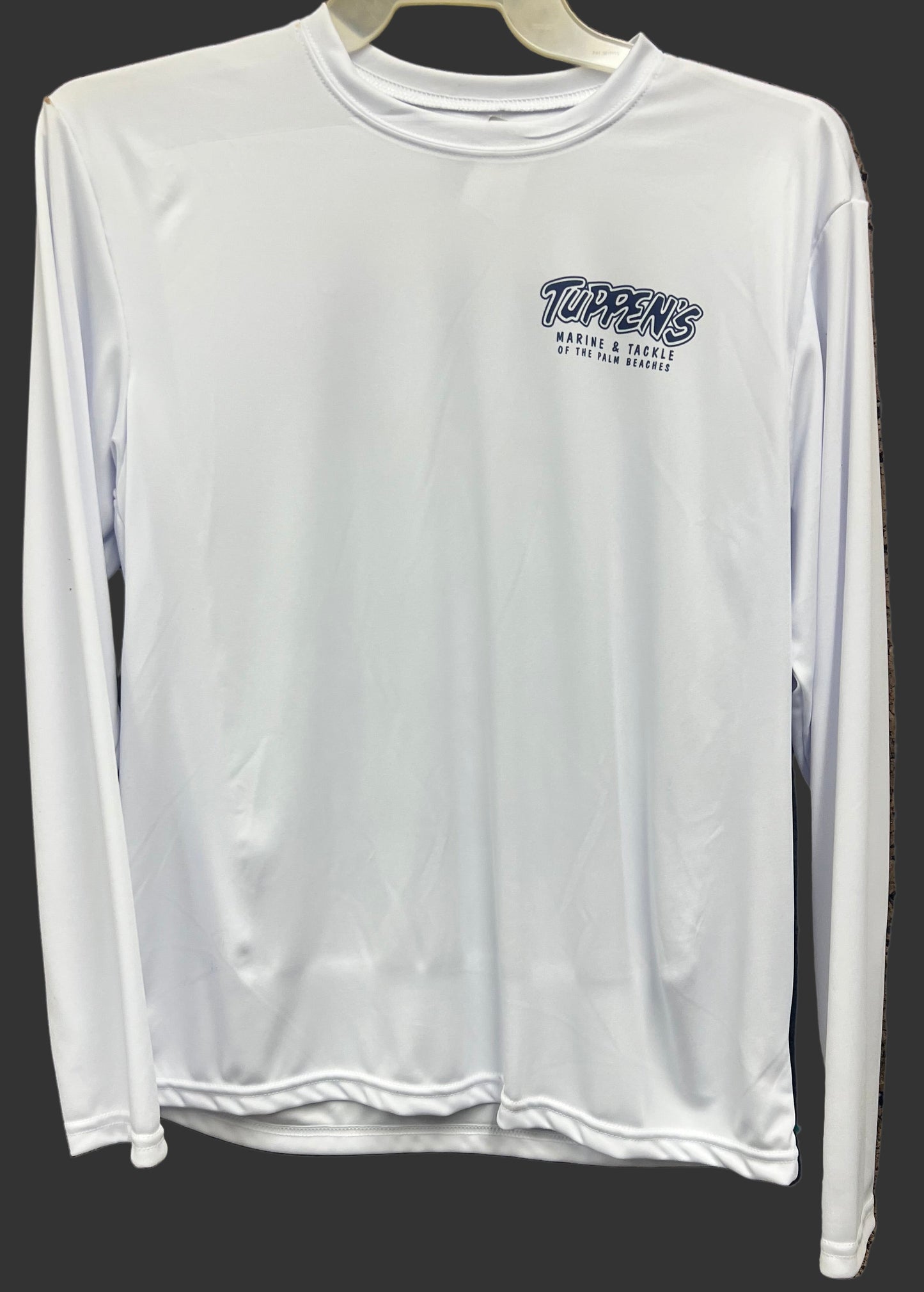 Tuppen's Tuna White Long Sleeve Performance T-Shirt