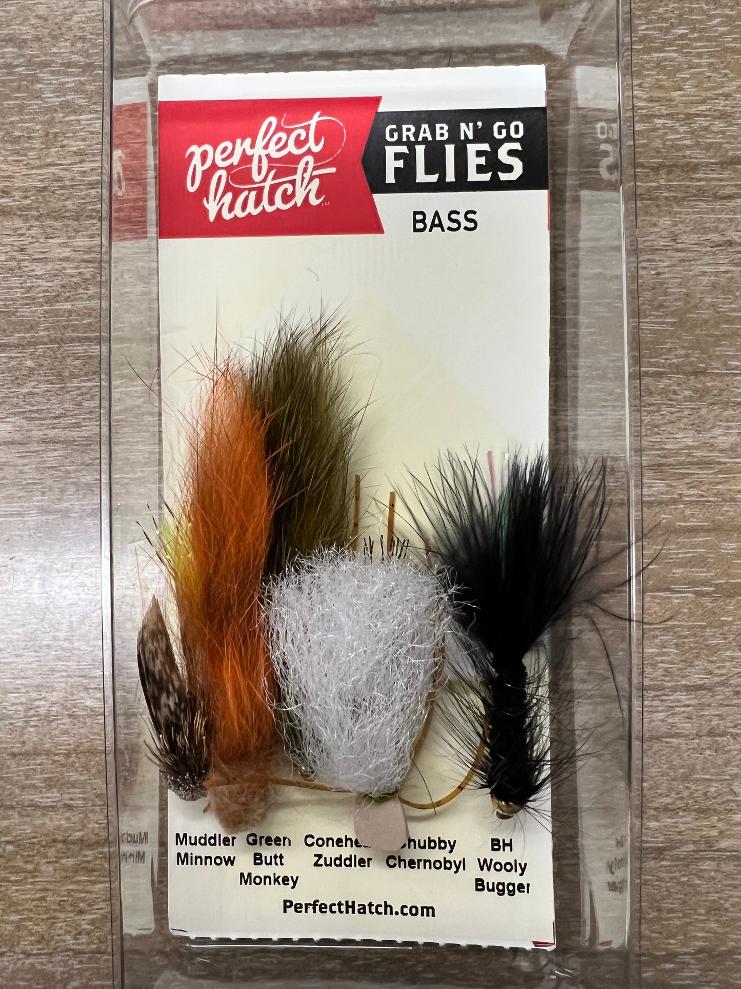 Perfect Hatch Grab N Go Bass Bug Fly Assortment PH-FLYAST-53P 5 Flies
