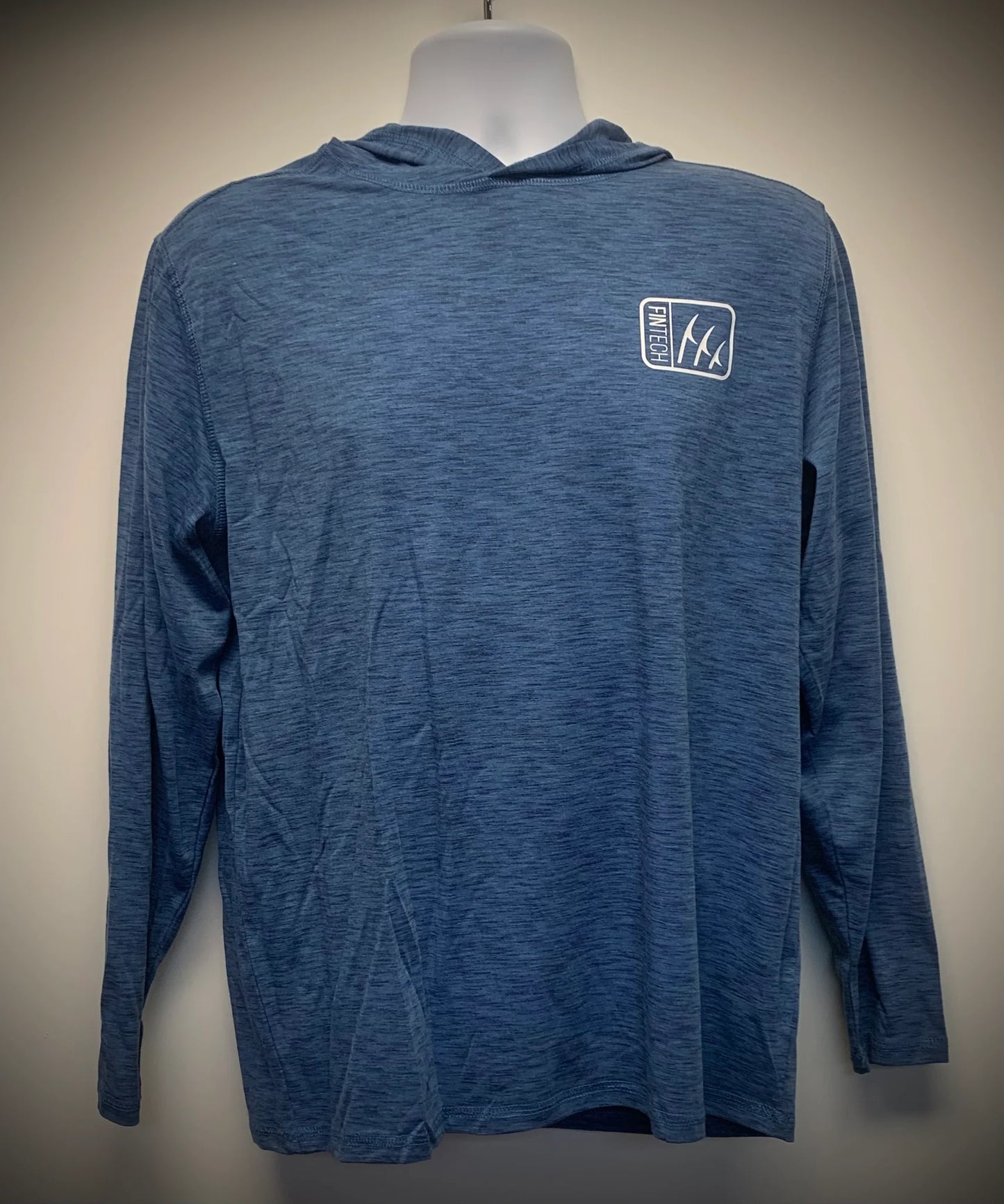 Fintech Coastal Performance long-sleeved UV Hoodie Blue Heaven Heather.