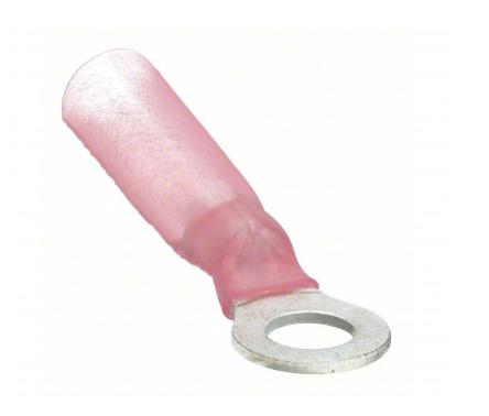 Ring Terminals 18-20 AWG Pink #8 Stud.