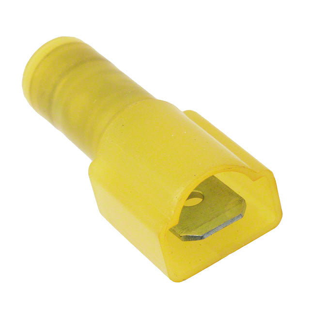Fully Insulated Quick Connect Terminals 10-12 AWG - Male (Yellow) 250M-Male: Pole/Shield.