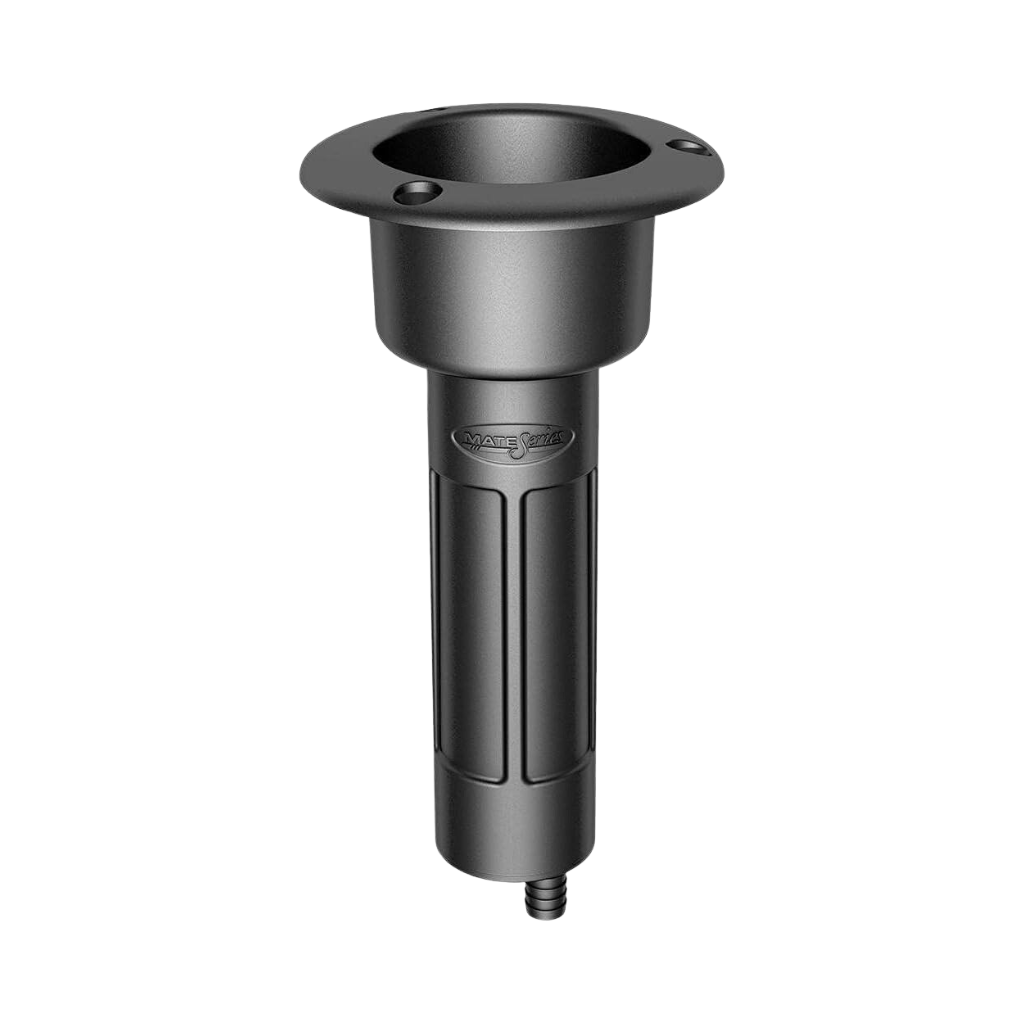 Mate Series Round Rod + Cup Holder Plastic 0 Degree - Black.