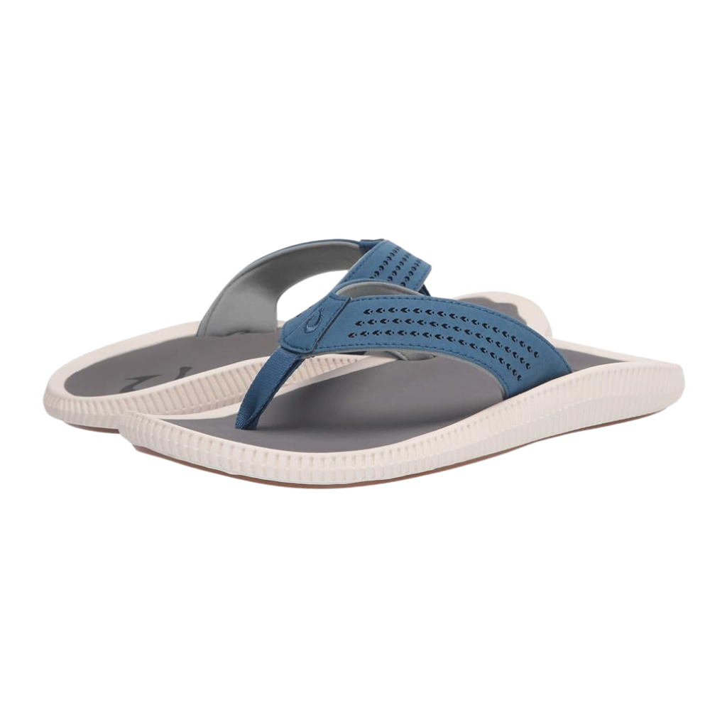 Olukai Ulele Slate Blue Charcoal Sandals