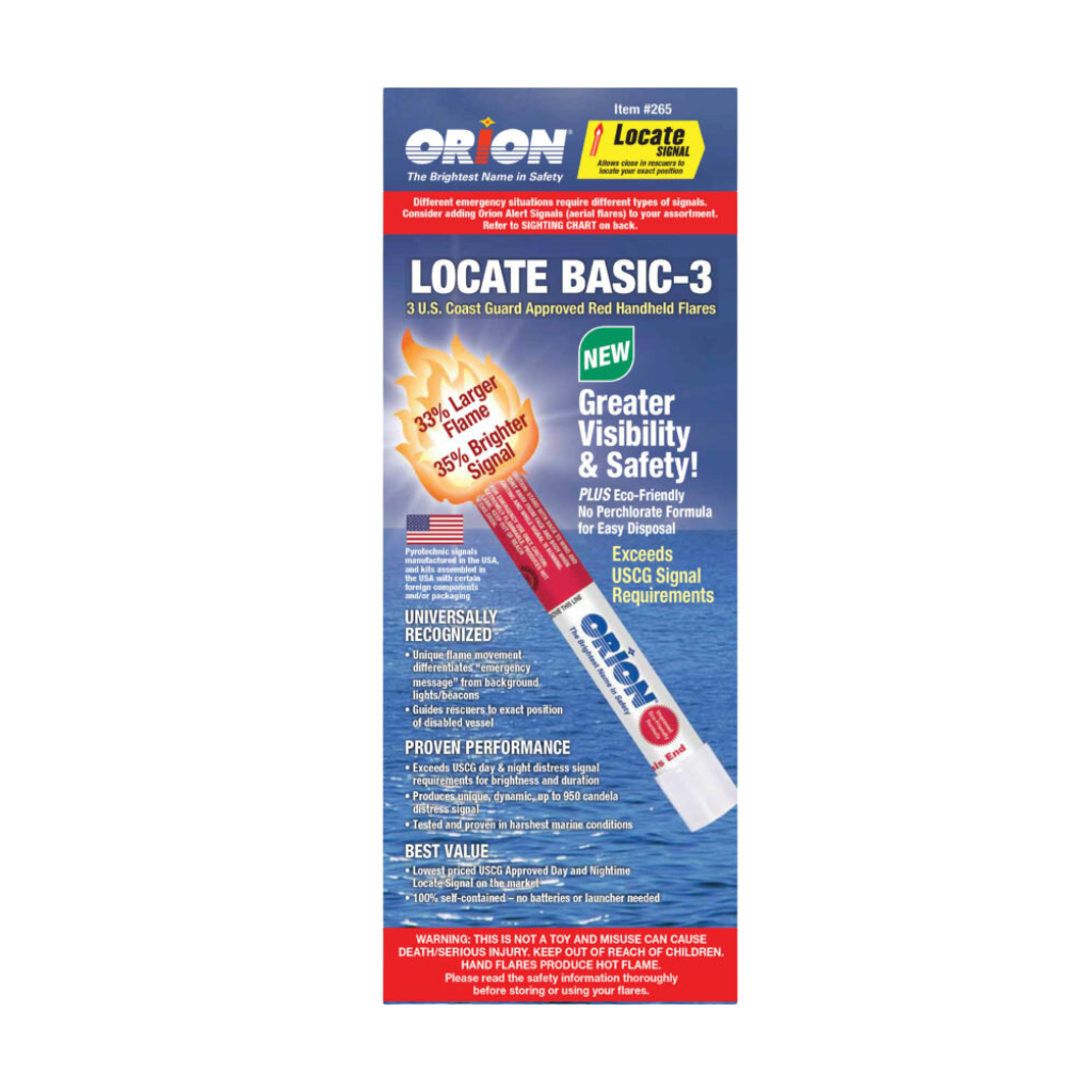 Orion Locator - 3 Red Handheld Flares with Smoke - Local Signal
