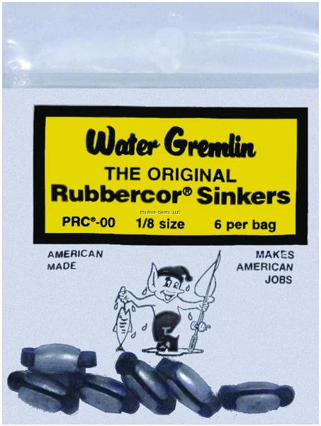 Water Gremlin PRC-00 Rubbercore Sinker 1/8oz 6Pc
