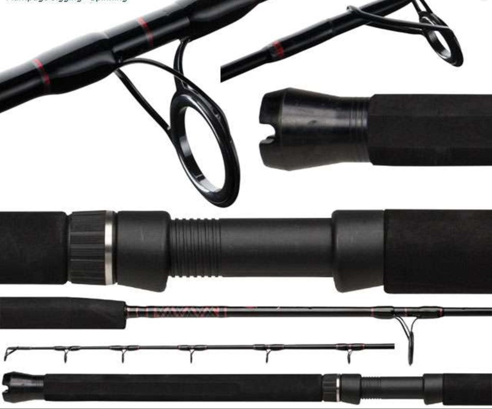 Penn Rampage 6' 6" Jigging Spinning Rod, 30-80lb. 60-140g.