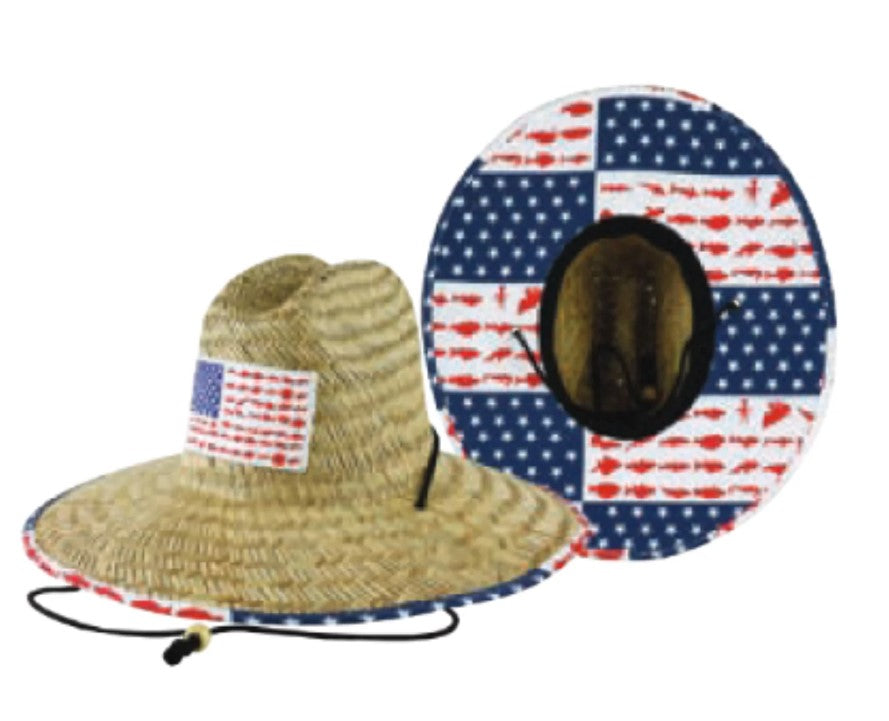 Lucky 7 U.S.A Straw Hat UV Protection. Ocean U.S.A Theme Tuppens