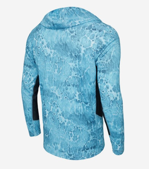 Pelagic Vaportek Hooded Fishing Shirt Prop Wash Tahiti Blue