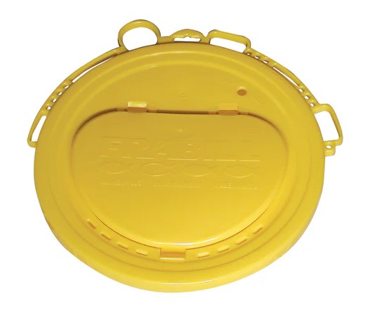 Frabill Deluxe Bait Bucket Lid - Yellow.