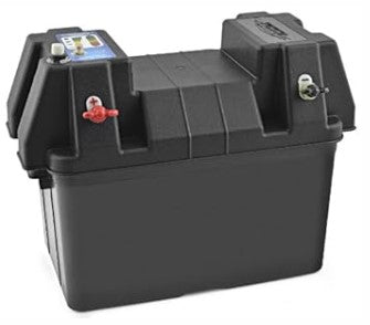 Shoreline Marine Deluxe Power Station Boat Battery Box with USB & USB-C Fits 27m Battery