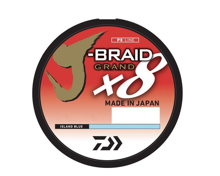Daiwa J-Braid X8 Grand Bulk Spool - Island Blue - 150lb 2500YD