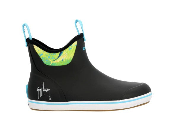 Xtratuf Guy Harvey Deck Boots Black Mahi-Mahi.