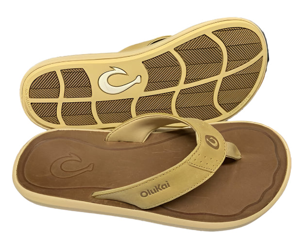 Olukai Men's Sandals- Pili-Toasted Coconut / Tan