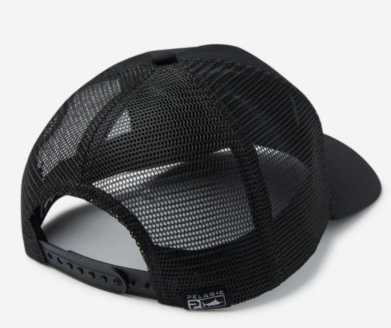 Pelagic Flybridge Goione Mahi Black One Snapback Hat