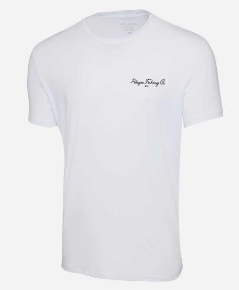 Pelagic Men's Stratos Short Sleeve Goione Yellow Fin Tuna White