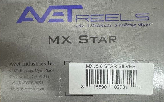 Avet MXJ 5.8 Star Drag Reel - Right Hand Star Silver - Silver/Gunmetal