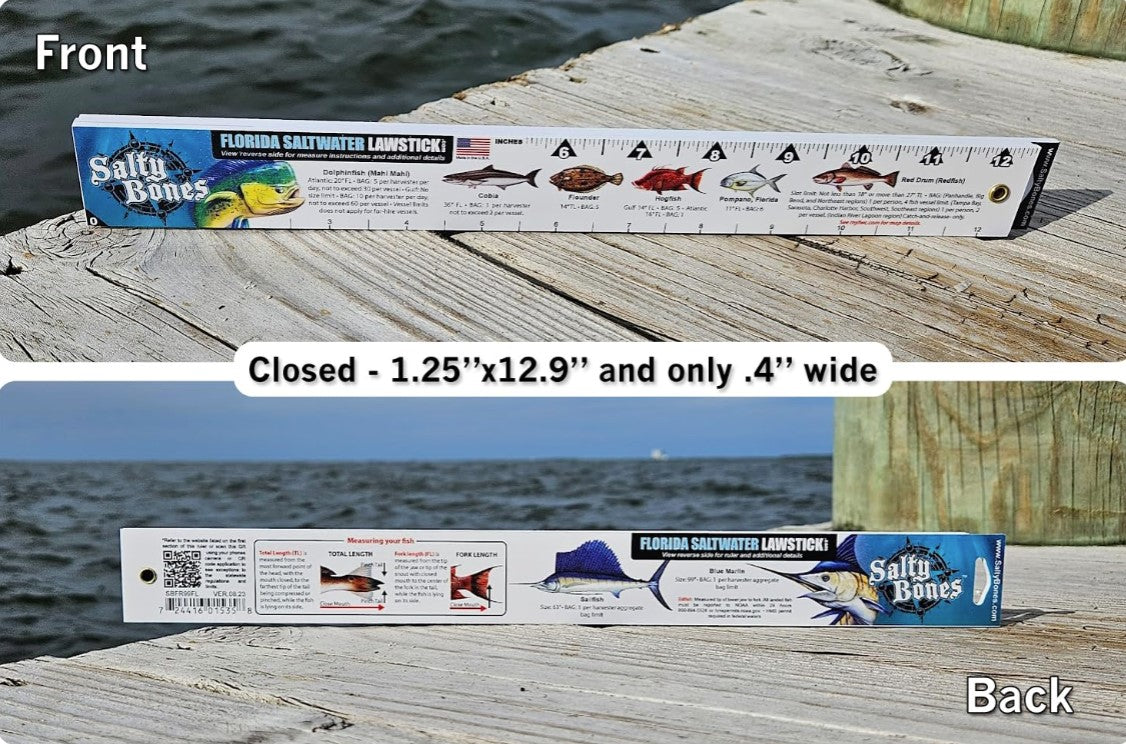 Florida Saltwater Rules Folding Ruler. (FS99)