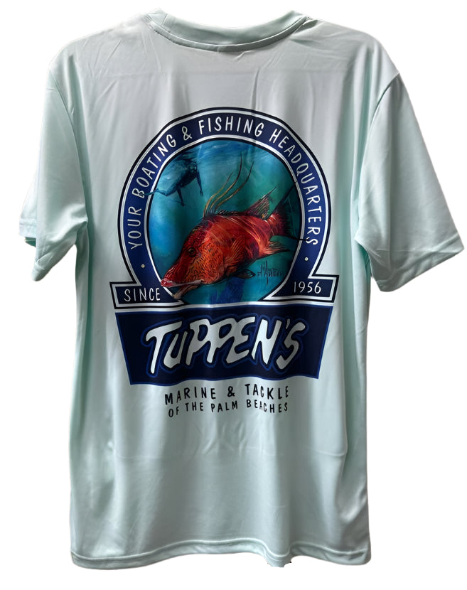 Tuppens Hogfish Short Sleeve Seafoam Green Performance T-Shirt