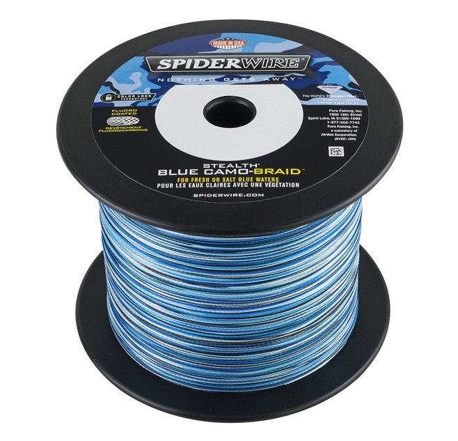 Spiderwire Stealth Blue Camo Braid 3000yd Spool