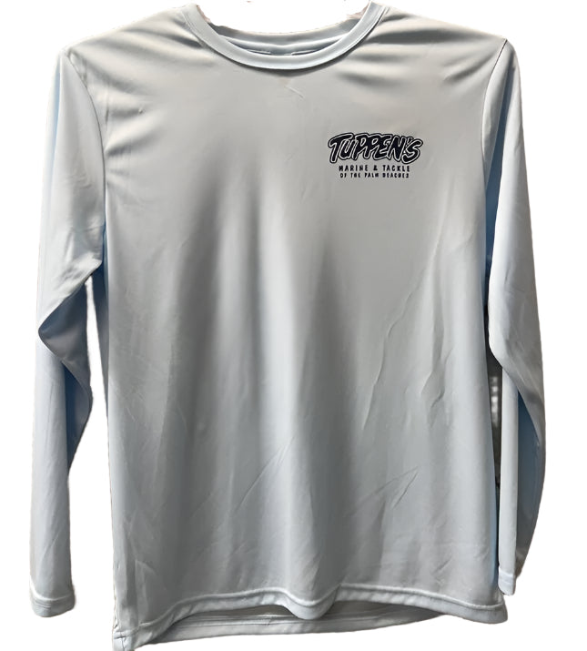 Tuppen's Youth Ice Blue Long Sleeve Mahi Performance Shirt