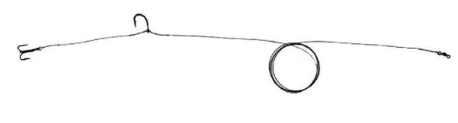 Sea Striker Carolina Live Bait King Rig #5 Solid Wire 1-2/0 and 1#4 Trebles