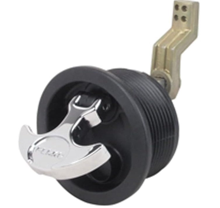 Perko T Handle Flush Lock, Black - 3" Wide 3/4" to 2-3/8" Cam.