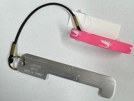 Lobster Aluminum Gauge Rubber Bracelet With Bungee 5 1/2" / 3"