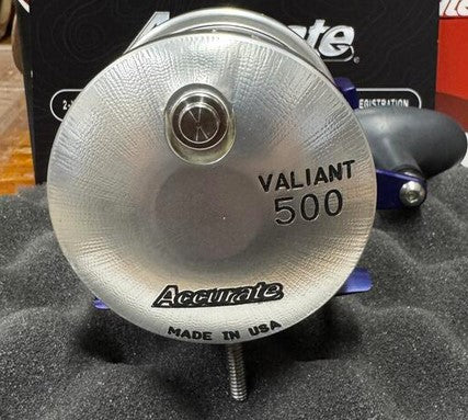 Accurate Valiant BV 500 BV-500-SMPB Custom Silver Matte Purple Blue Reel