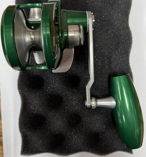 Accurate Valiant 2 VT-500N-SPJ-GRS Custom Green Silver Narrow 500 Reel Slow Pitch