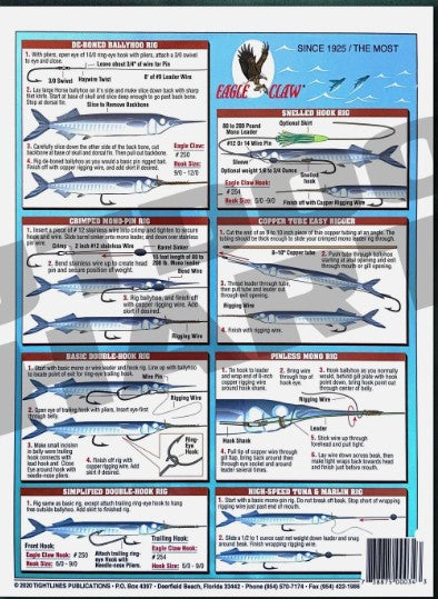 Tightlines Fishermen's Offshore Big Gamefish Bait Rigging #3 (Ballyhoo Rigs) - Waterproof