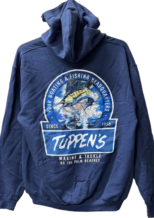 Tuppen's Sailfish Cotton Hoody Navy