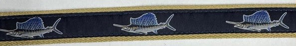 Zep-Pro Navy Sailfish Ribbon Belt