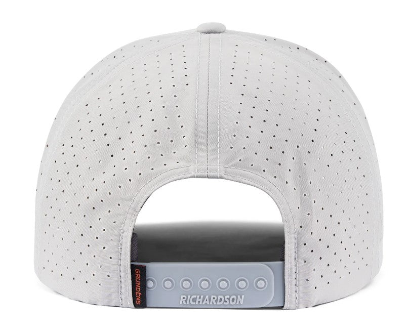 Grundens Skiffscript Silver Vented Hat Snapback Cap
