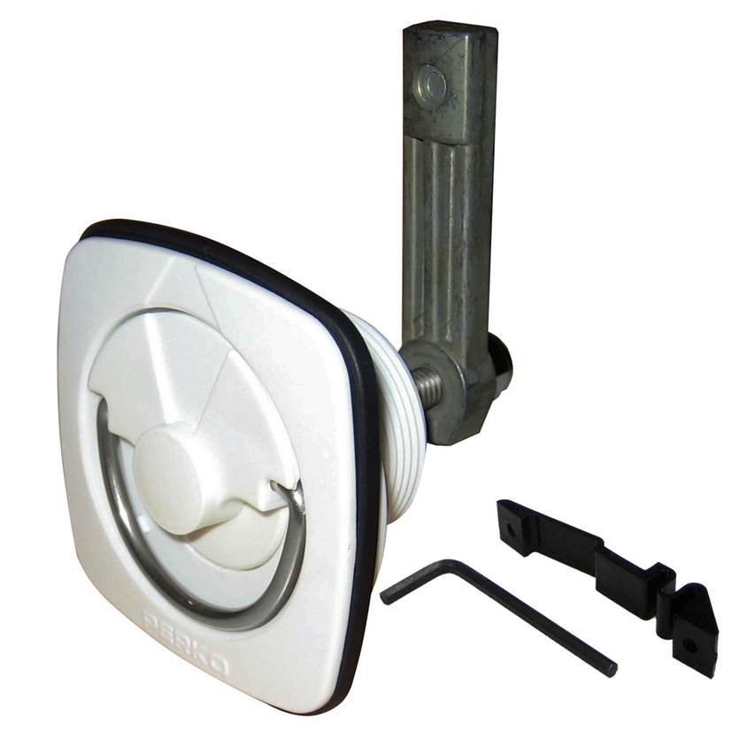 Perko Flush Latch D-Ring - White.