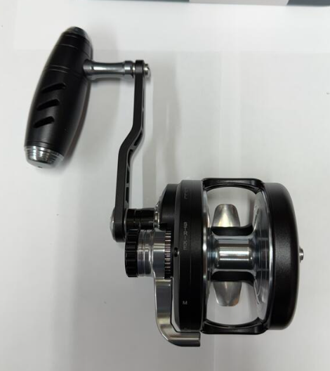 Maxel Rage Pro 90L Custom Matte Black Gray Conventional Jigging Reel Left Hand