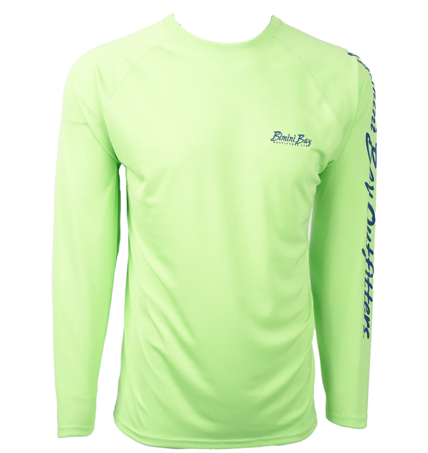 Bimini Bay Hook M' Long Sleeve Performance Shirt Mahi Mahi Green