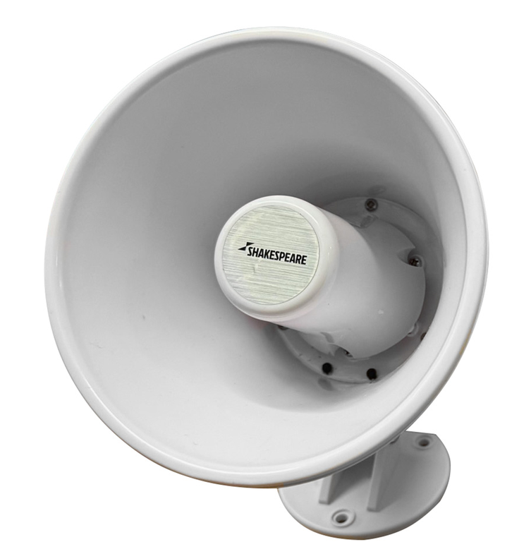Shakespeare 15W 4-Ohm 5" Loud Hailer Speaker w/Bracket & Talkback - White.